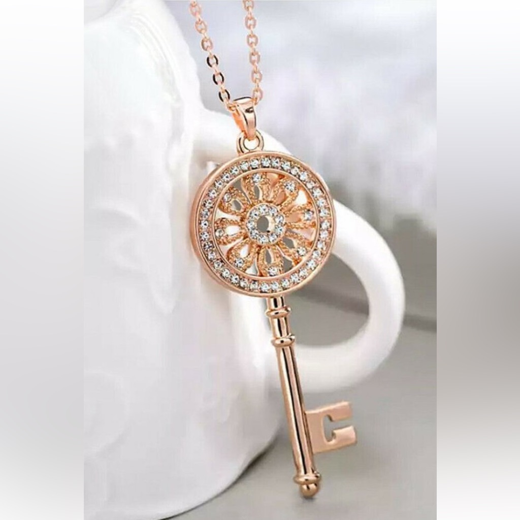 Luxe Rose Gold Key Necklaces